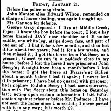 john manton 1870 hearing for theft